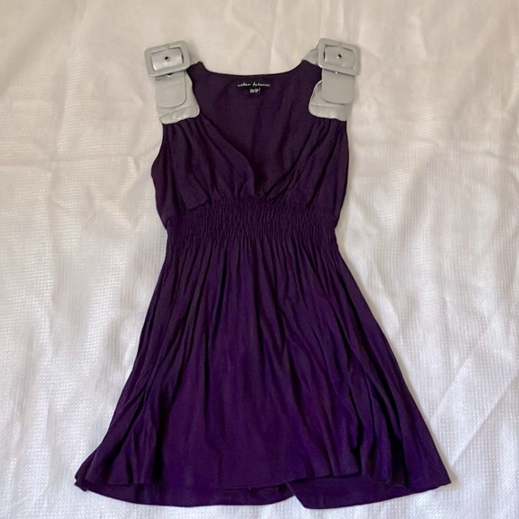 Purple babydoll tunic top - Picture 1 of 7